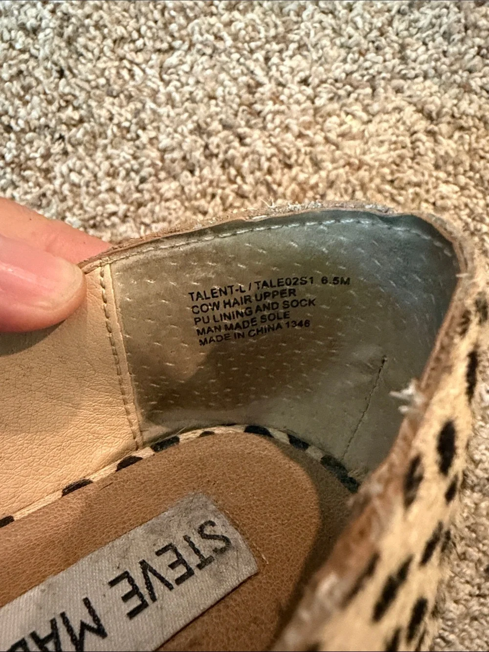 Steve Madden Leopard-Print Slip-On Flats - Black & Cream - Picture 2 of 6